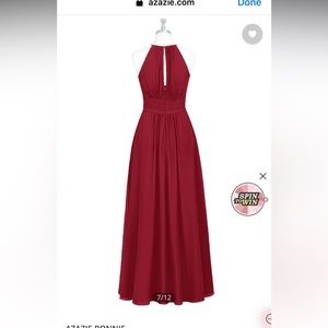 Azazie Burgundy Bridesmaids Dress. Size A0